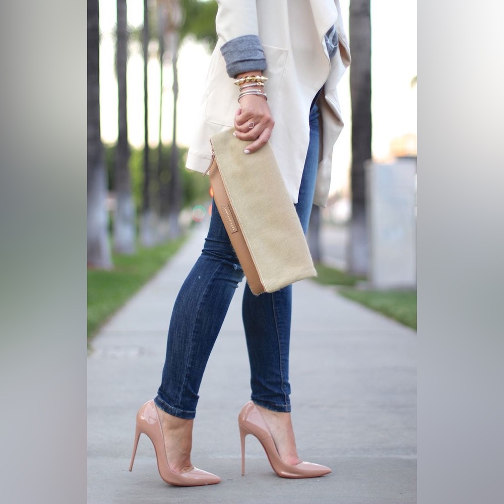 Christian Louboutin so kate 120mm beige nude stiletto heels sz. 38.5
